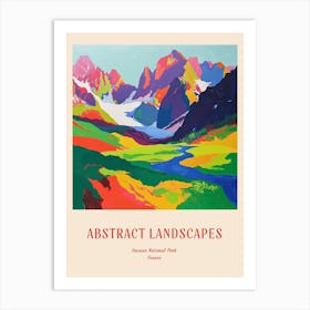 Colourful Abstract Vanoise National Park France 4 Poster Art Print