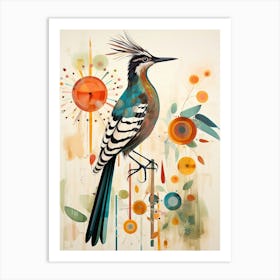 Bird Painting Collage Roadrunner 2 Art Print
