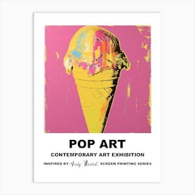 Ice Cream Cone Pop Art 4 Art Print