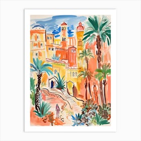 Riyadh, Dreamy Storybook Illustration 7 Art Print