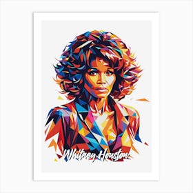 Whitney Houston 02 Portrait Music Icon WPAP Pop Art Art Print