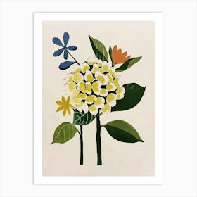 Painted Florals Hydrangea 1 Art Print