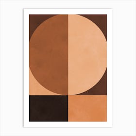 Brown geometric art 11 Art Print