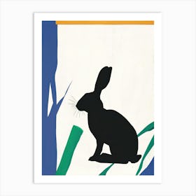 Rabbit 2 Cut Out Collage Art Print