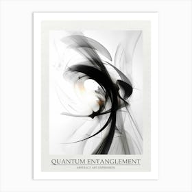 Quantum Entanglement Abstract Black And White 13 Poster Art Print