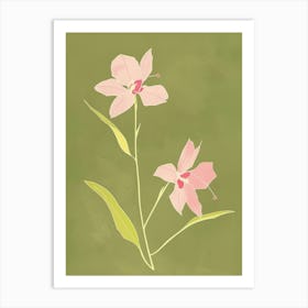 Pink & Green Orchid 4 Art Print