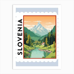 Slovenia Travel Stamp Poster Art Print