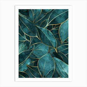 Gold Leaf Pattern 2 Art Print