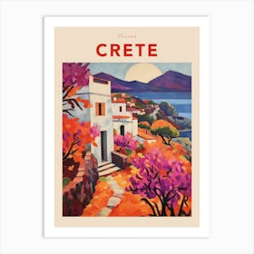 Crete Greece 2 Fauvist Travel Poster Art Print