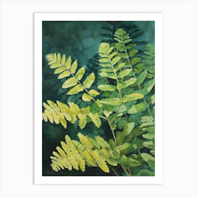 Button Fern Painting 4 Art Print