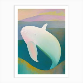 Beluga Whale Abstract Art Print
