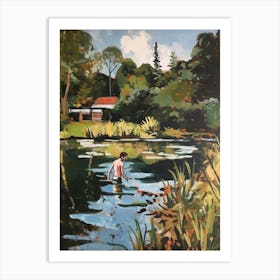 Wild Swimming At Hampstead Heath London 2 Art Print