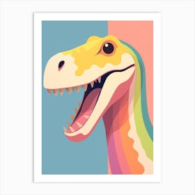 Colourful Dinosaur Baryonyx 5 Art Print