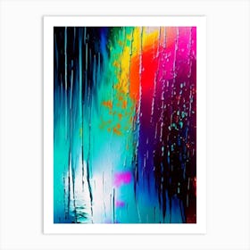 Rain Art Waterscape Bright Abstract 2 Art Print