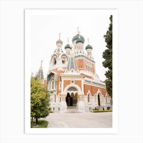Russian Cathedral In Nice Art Print