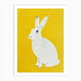Yellow Arctic Hare 2 Art Print