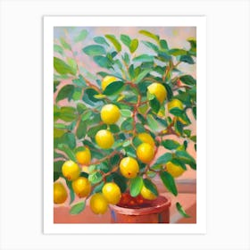 Dwarf Lemon Tree 2 Impressionist Painting Art Print