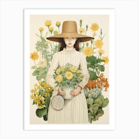 Girl In A Hat Art Print