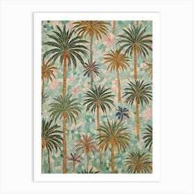 Palm Tree Mosaic Art Print