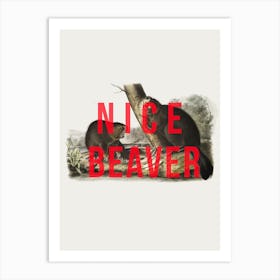 Nice Beaver Art Print