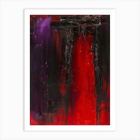 'Black And Red' 3 Art Print