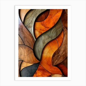 Abstract Wood Carving Art Print