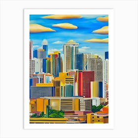 Skyline Of Manila Art Print