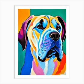 Bullmastiff 2 Fauvist Style Dog Art Print