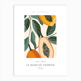 Papaya Le Marche Fermier Poster 3 Art Print