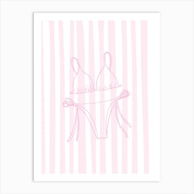 Pink Bikini Art Print