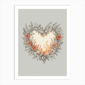 Heart Of Fire 69 Art Print