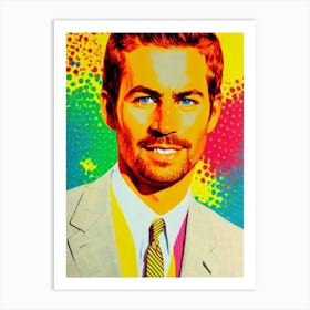 Paul Walker Colourful Pop Movies Art Movies Art Print