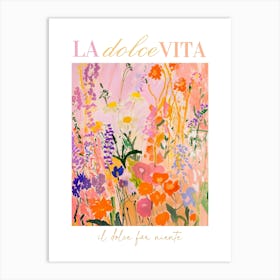 La Dolce Vita Flower Poster Art Print