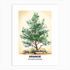 Orange Tree Storybook Illustration 2 Poster Art Print