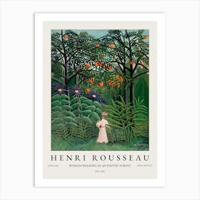 Henri Rousseau Woman Walking In An Exotic Forest Art Print