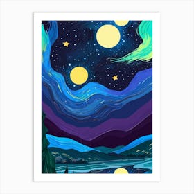 Starry Night Sky 28 Art Print