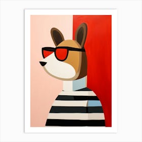 Little Squirrel 3 Wearing Sunglasses Art Print