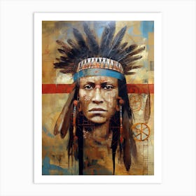 Resonant Canvases: Songs of Native American Culture Art Print