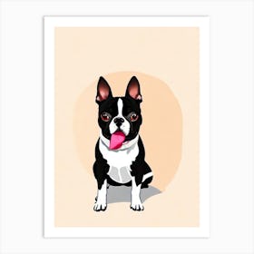 Boston Terrier Illustration Dog Art Print