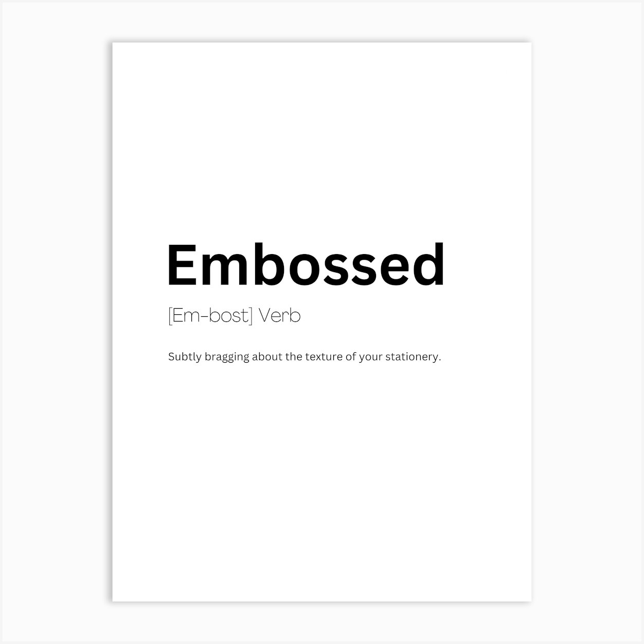 Embossed Definition Meaning 1 Art Print by Kaigozen