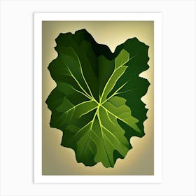 Malva Leaf Vibrant Inspired Art Print