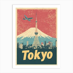 Aihrgdesign A Vintage Travel Poster Of Tokyo 1 Art Print