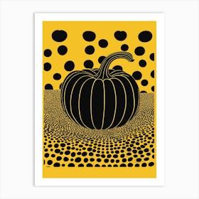 Pumpkin On Polka Dots 45 Art Print