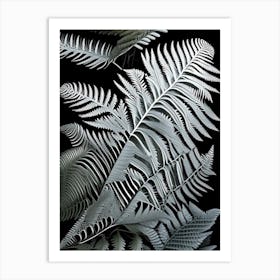 Silver Cloak Fern Vibrant Art Print