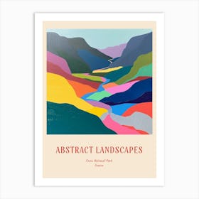 Colourful Abstract Crins National Park France 2 Poster Art Print