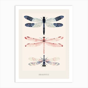 Colourful Insect Illustration Dragonfly 2 Poster Art Print