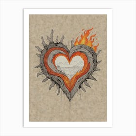 Heart Of Fire 28 Art Print