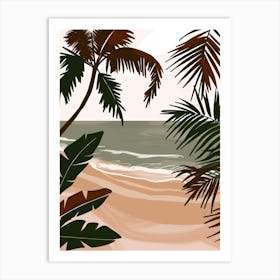 Palm Trees On The Beach 20 Art Print