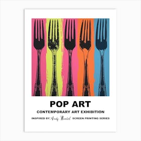 Forks Pop Art 4 Art Print