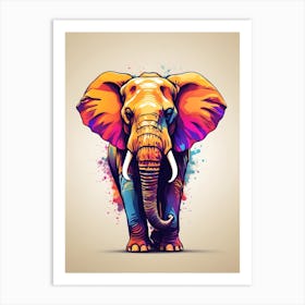 Colorful Elephant Art Print